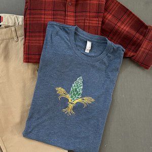 Next Level Men's lightweight casual tshirt from NOLA Brewing Co, blue - SZ large